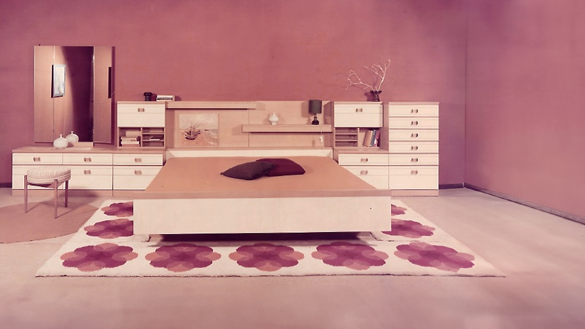 1966 – 1975 Eingerichtetes Schlafzimmer von 1966